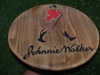 Johnnie Walker Ręcznie rzeźbione logo z drewna. Unikat.