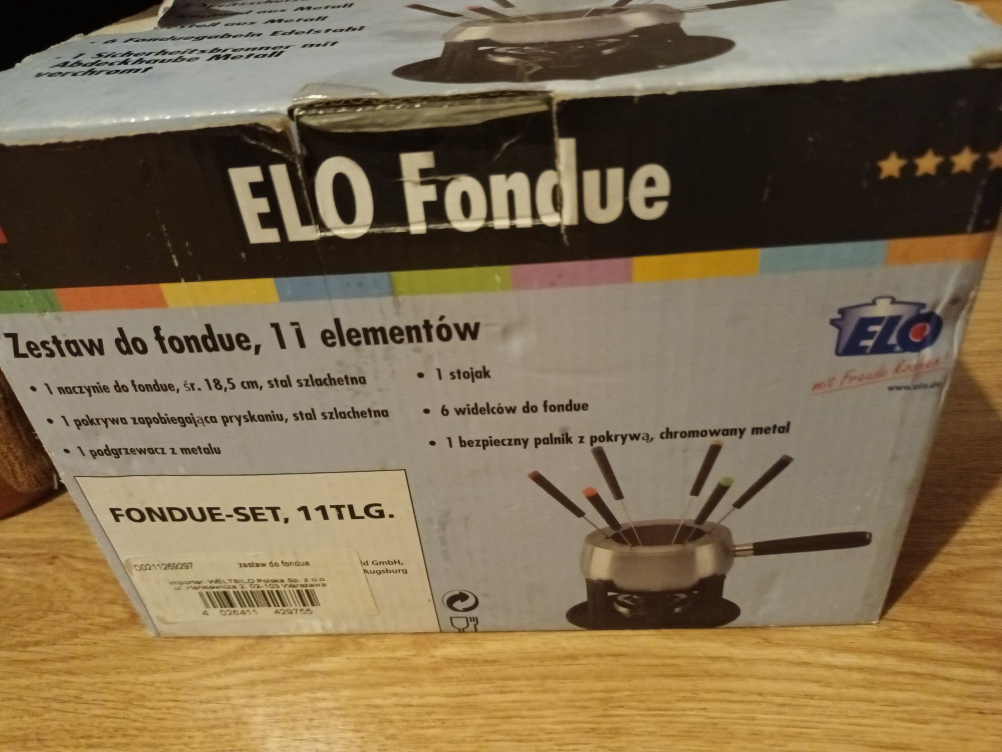 Zestaw elo fondue do deserów kuchnia Relax