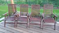 Zestaw 4 krzeseł ogrodowych drewnianych Ikea krzesła drewno