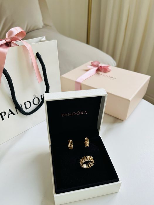 Pandora новий набір прикрас золото 585 діаманти