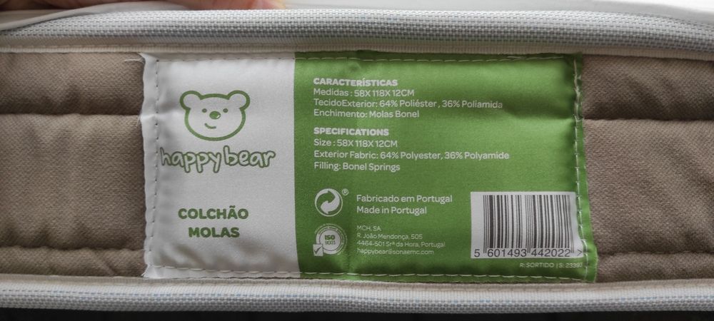 Cama de bebe desmontável e colchao