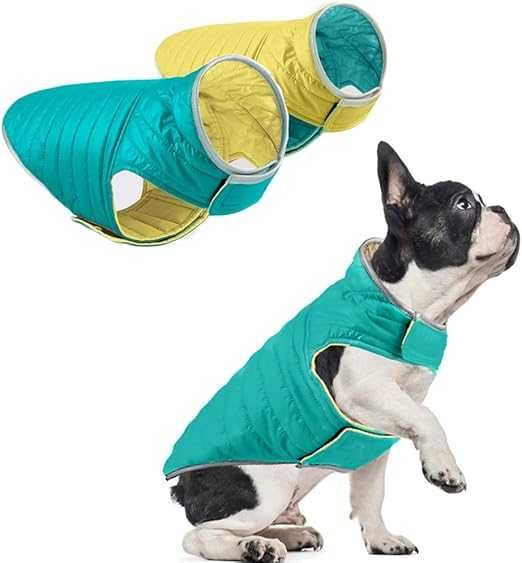 dwustronny płaszcz dla psa wodoodporny wiatroszczelna kurtka dla psa