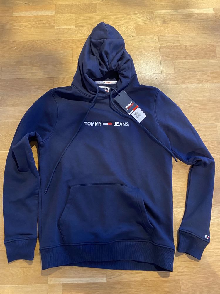 Damska bluza Tommy Hilfiger L granatowa z kapturem