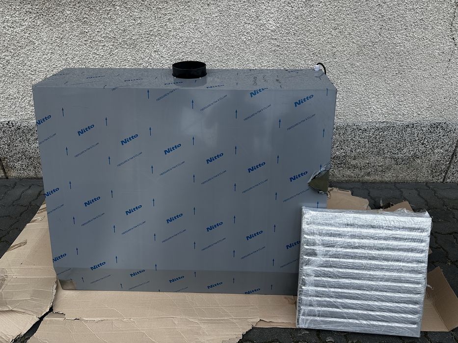 Okap stalowy przyscienny w stylu loftowym 120x55x90