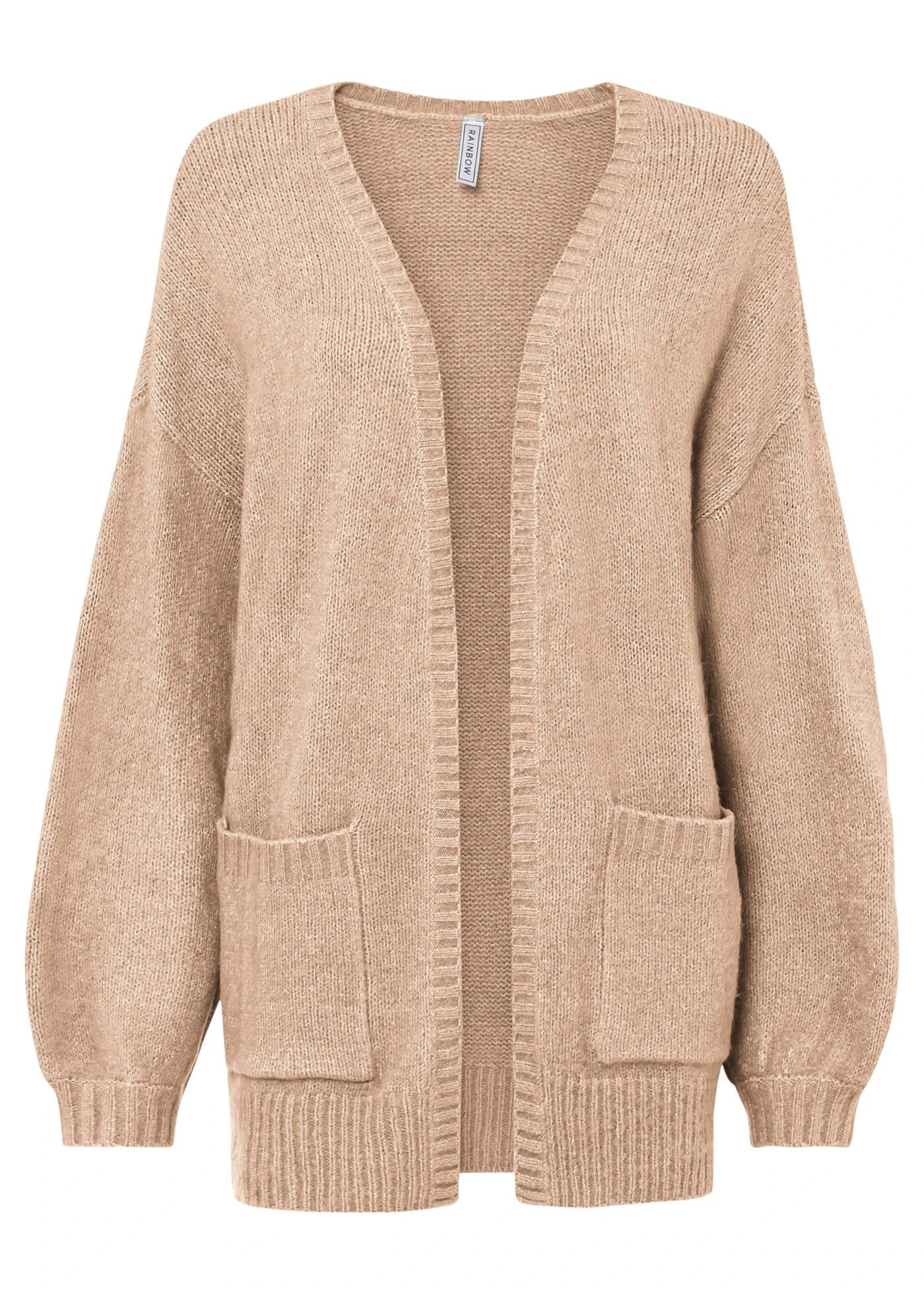 B.P.C sweter bez zapięcia beżowy oversize 44/46.