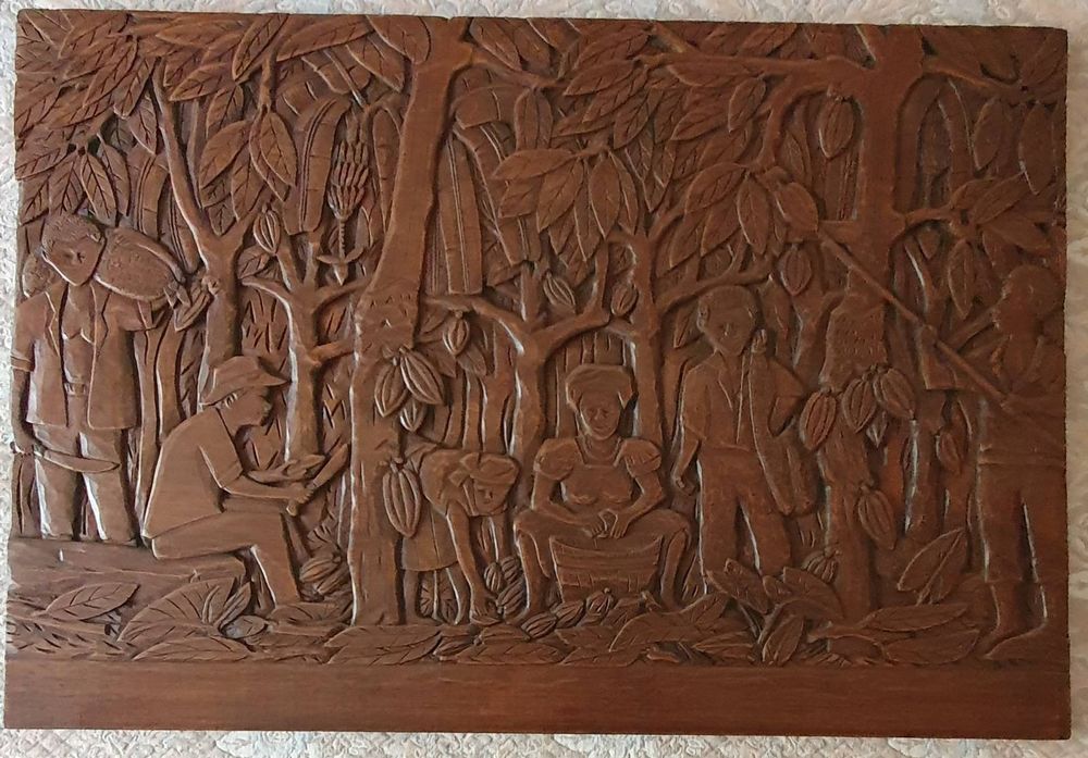 Quadros em madeira. Artesanato São Tomé e Principe