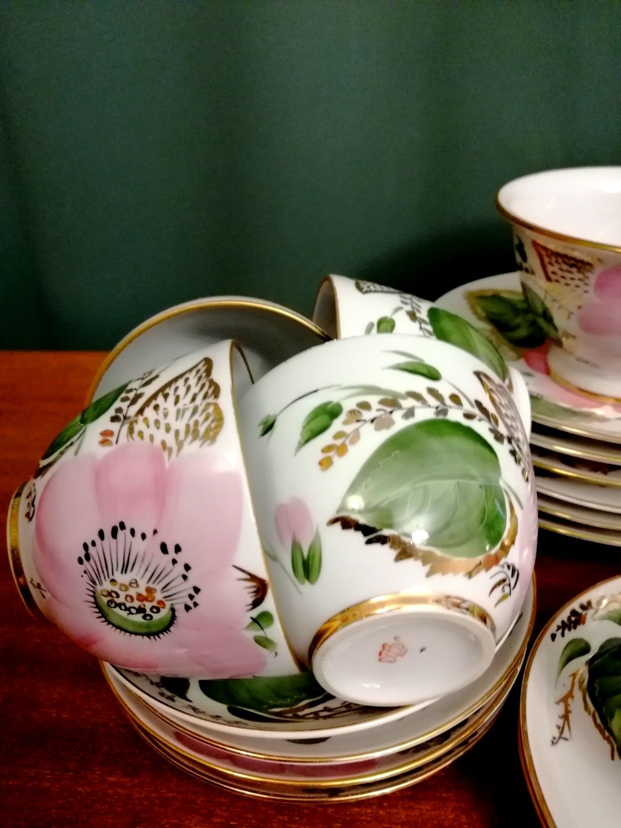 Serwis zestaw do herbaty porcelana Lomonosow ZSRR