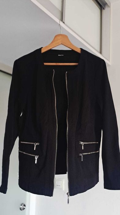 Kurtka, ramoneska, czarna, XL