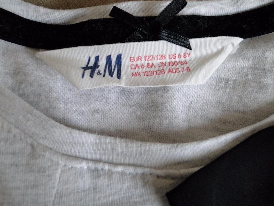 bluzki H&M roz.122/128 2 sztuki