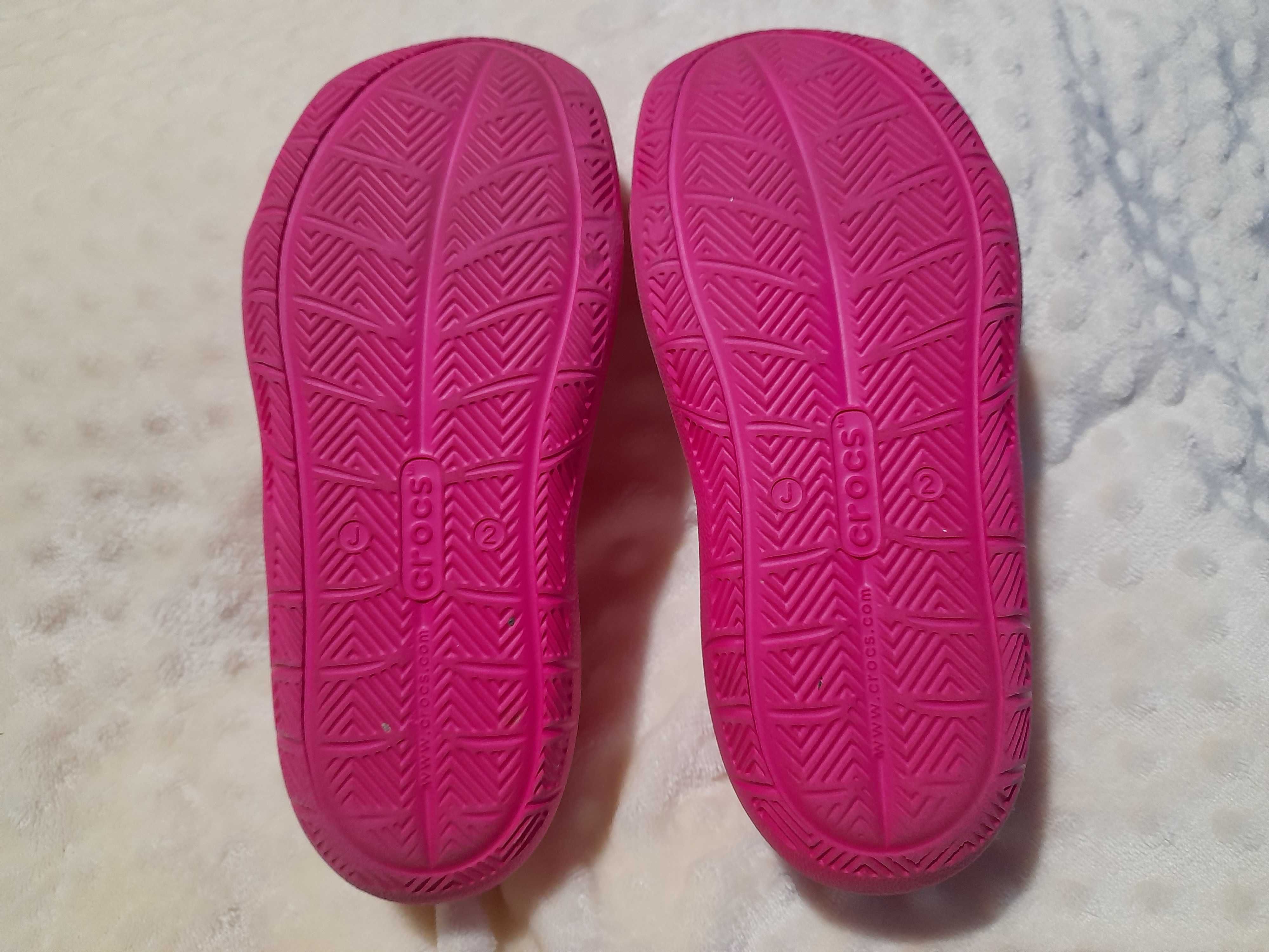 Crocs sandalki rozm. J2 33/34 wew. 20,5 cm różowe rzepy idealne