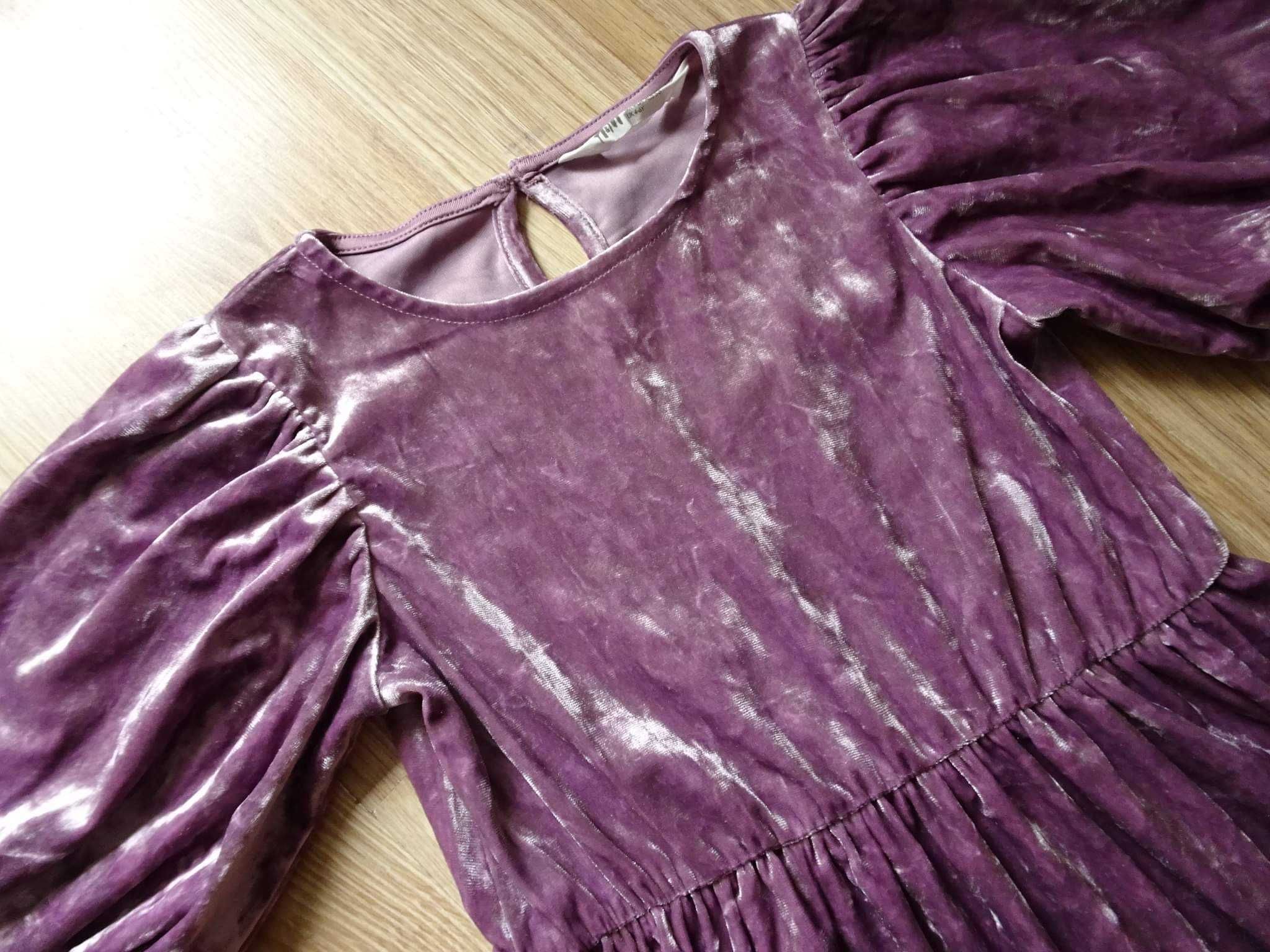 H&m aksamitna wizytowa sukienka sukieneczka 110/116 wesele