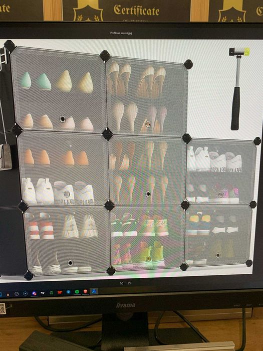 Organizer na Buty MODUŁOWY z Drzwiami i Stalową Ramą Szybki Montaż