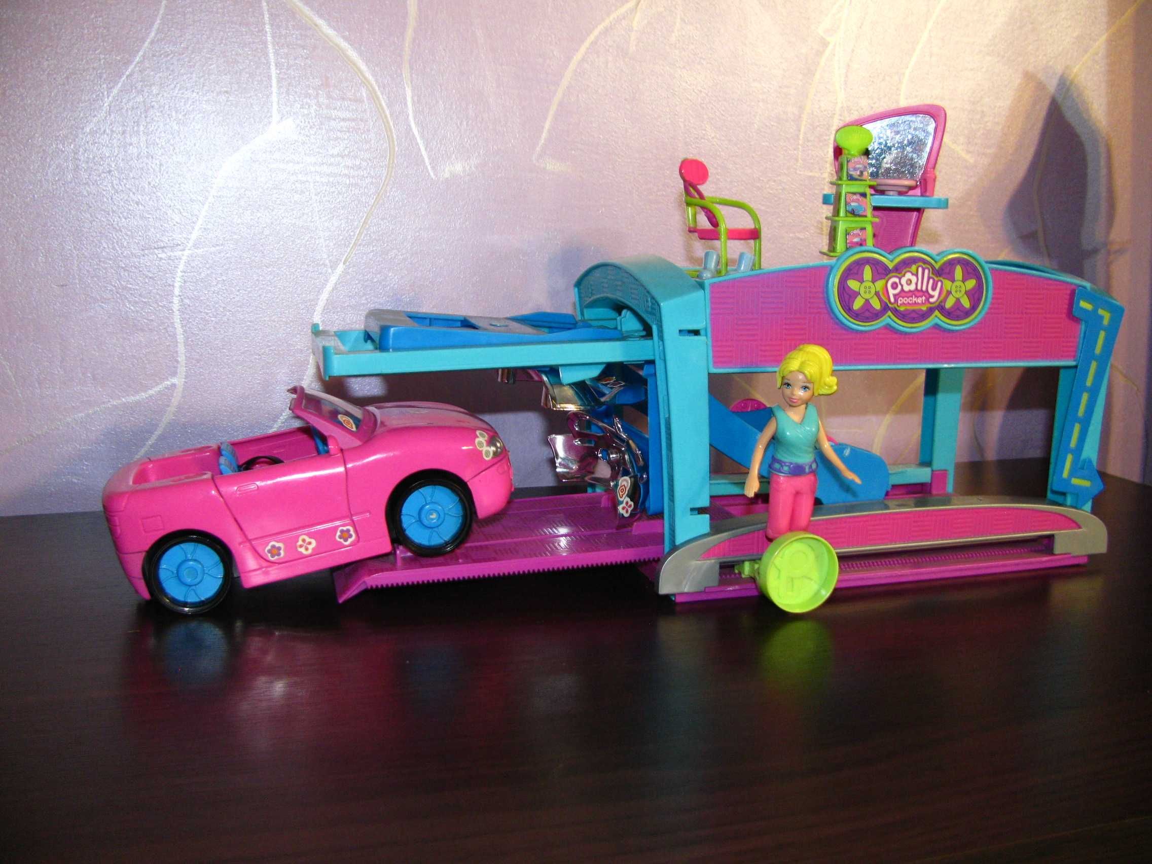 Polly Pocket Magiczny Garaż, Auto, Lalka, Akcesoria