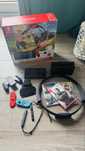 Nintendo Switch+3 gry(kartridże) +ring fit(bez gry)+pełne okablowanie