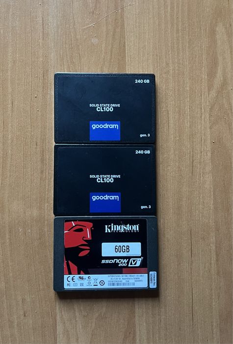 SSD диск Goodram CL100 Gen.3 240GB, Kingston SSDNow V300 60GB