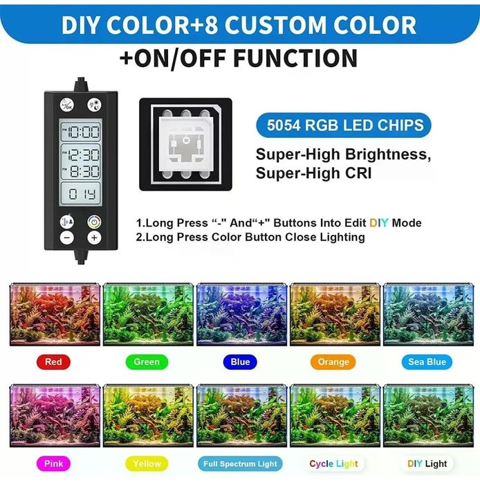 Светодиодный светильник для аквариума Hygger Nature LED Light HG978-36