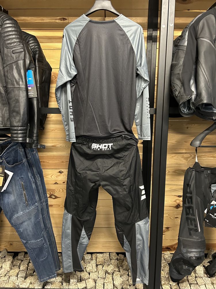komplet crossowy enduro shot escape grey r. 2XL/36