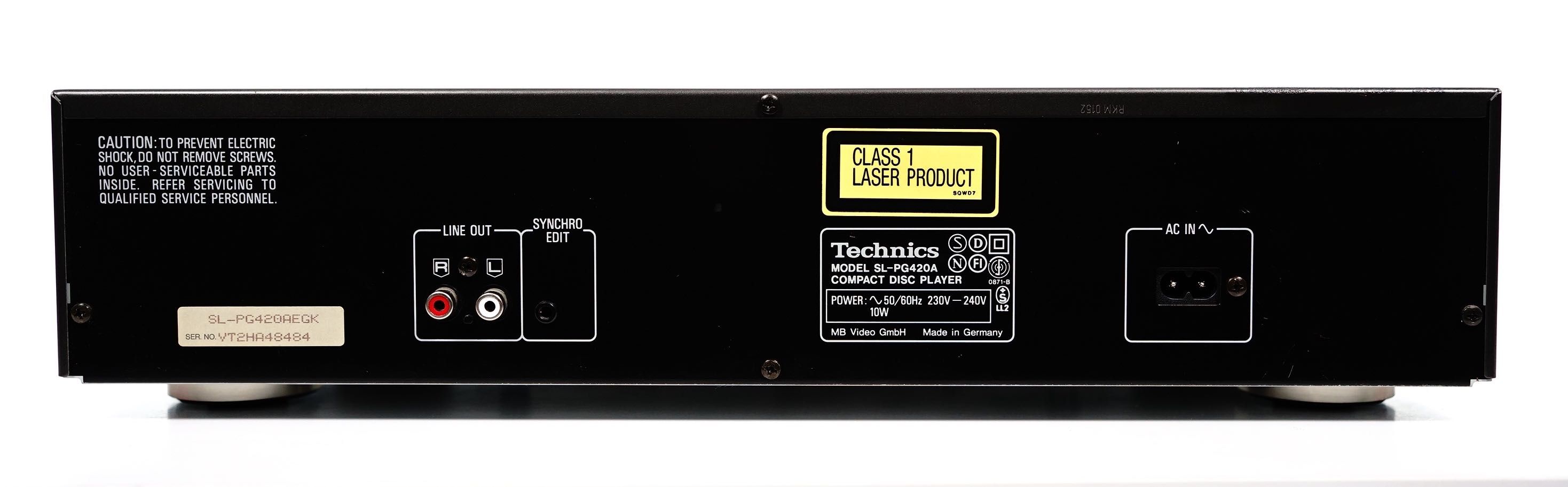 Odtwarzacz CD TECHNICS SL-PG420A MASH 4DAC laser Philips CDM4/19