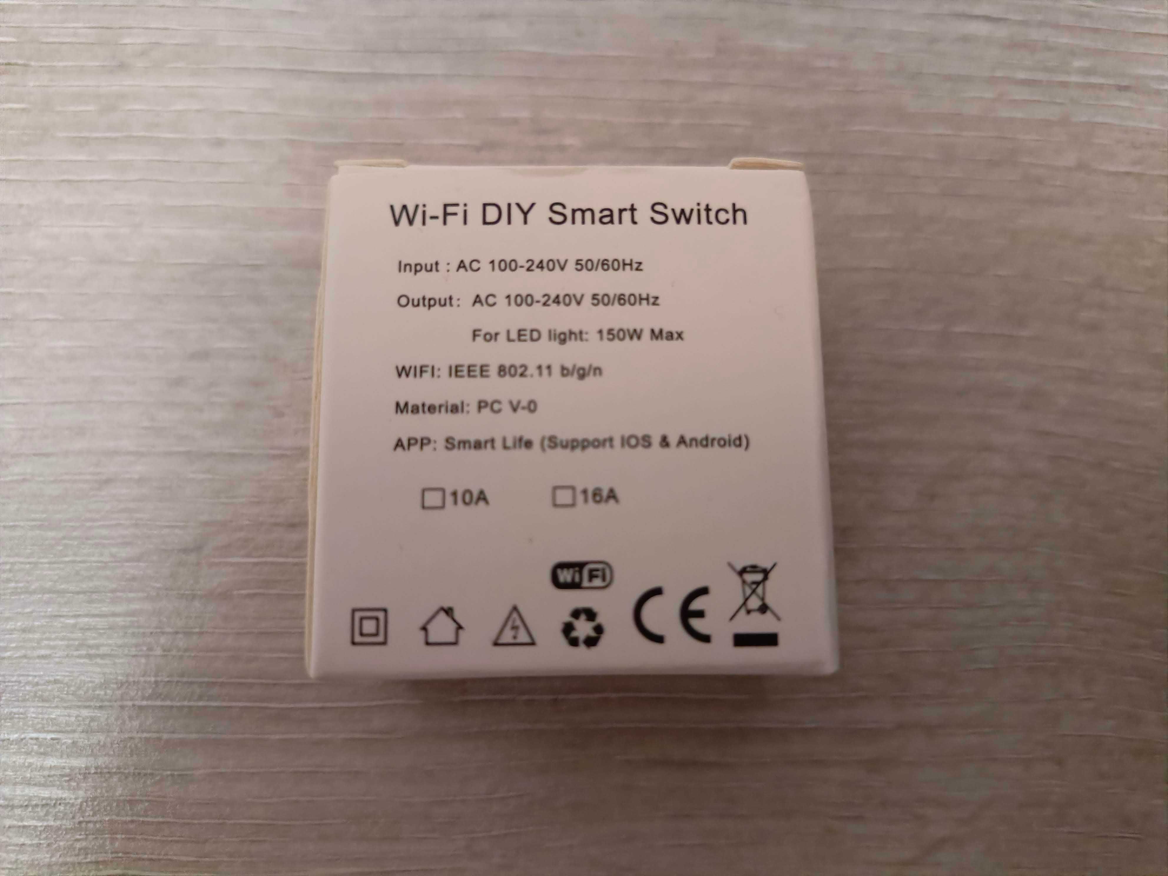 Przekaźnik przełącznik włącznik światła 16A WiFi dopuszkowy SMART TUYA