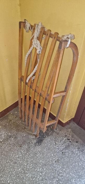 Drewniane sanki Łódź