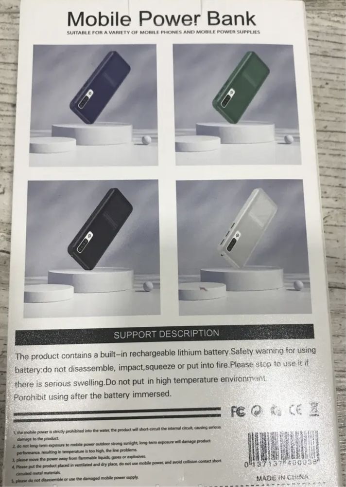 Power Bank + фонарик 20000 mah зарядка powebank павербанк аккумулятор