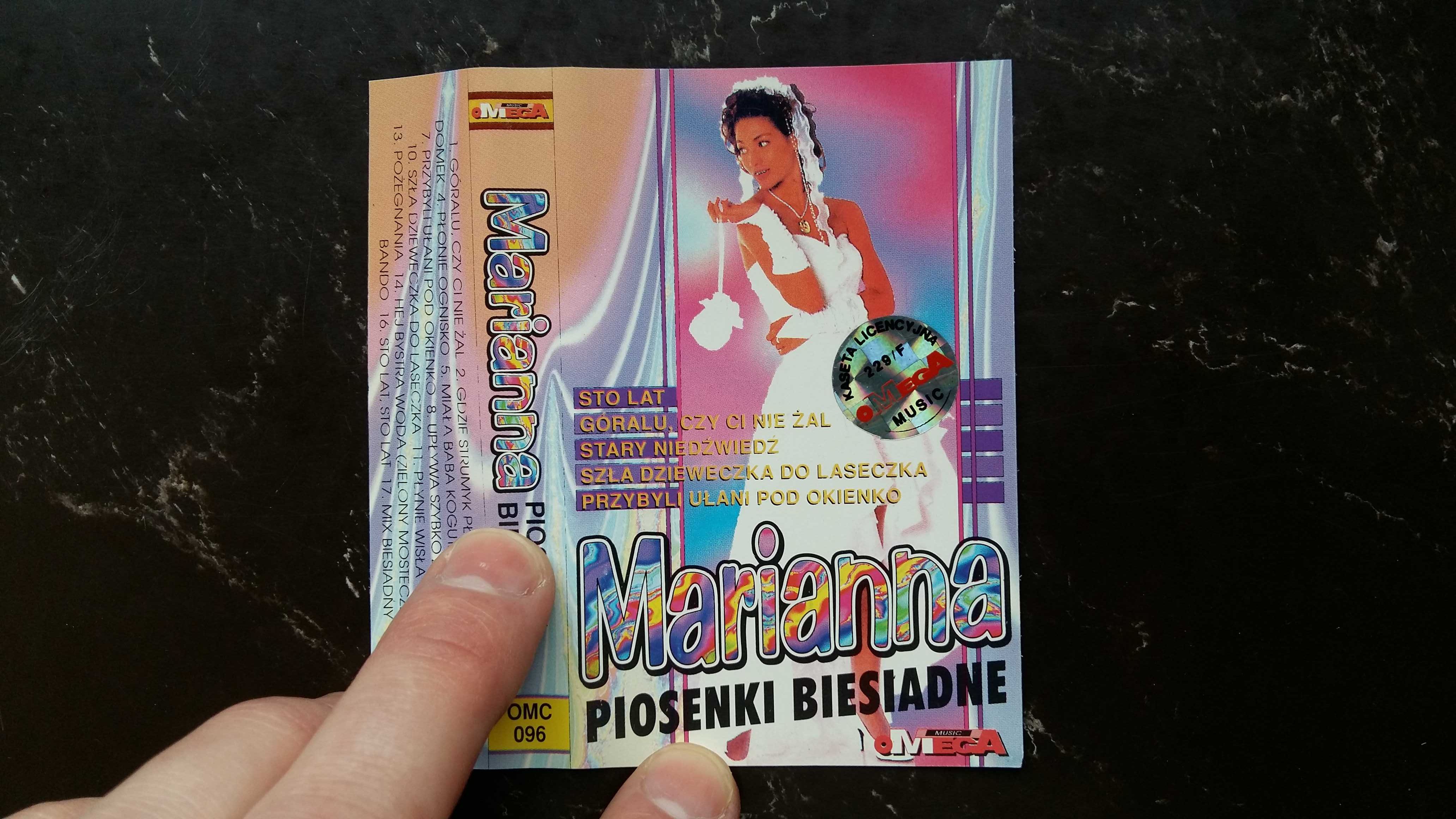 kaseta magnetofonowa Marianna- Piosenki biesiadne ,Wyd. Omega