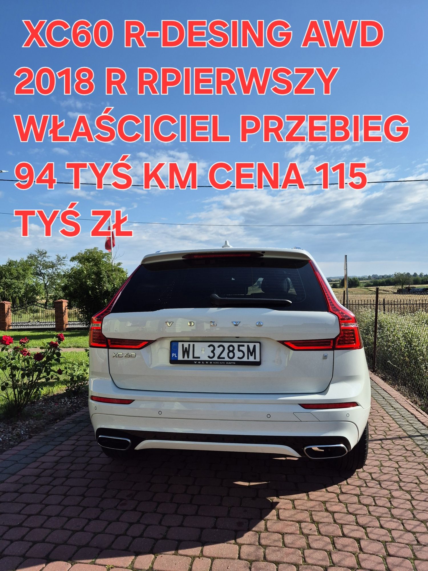 Sprzedam Volvo XC60 AWD R-DESIGN  Salon PL 1 .WŁ. Bezwypadkowy