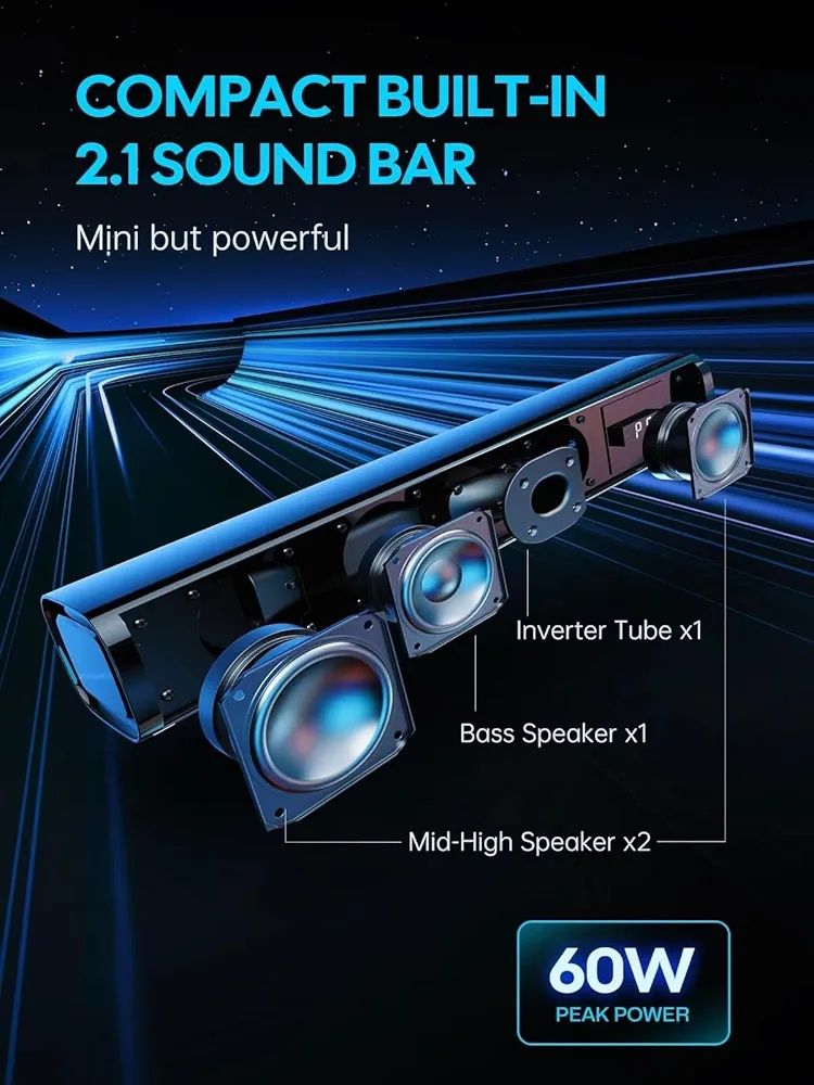 Soundbar mini 2.1 60W