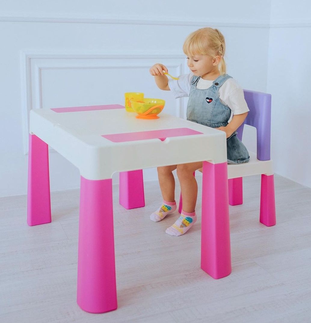 Детский столик POPPET «Колор  5 в 1» и стульчик (лего столик)