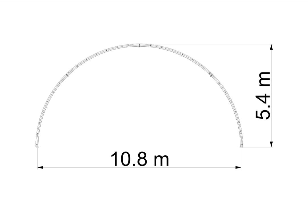 Hala łukowa  11m wiata konstrukcja na slome garaż