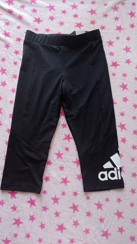 nowe oryginalne legginsy 3/4 dla dziewczynki adidas