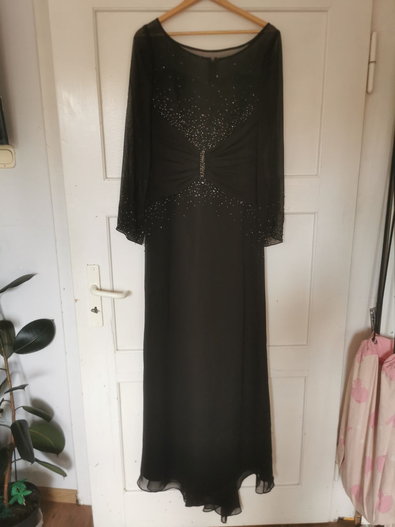 Suknia wieczorowa balowa M L czarna