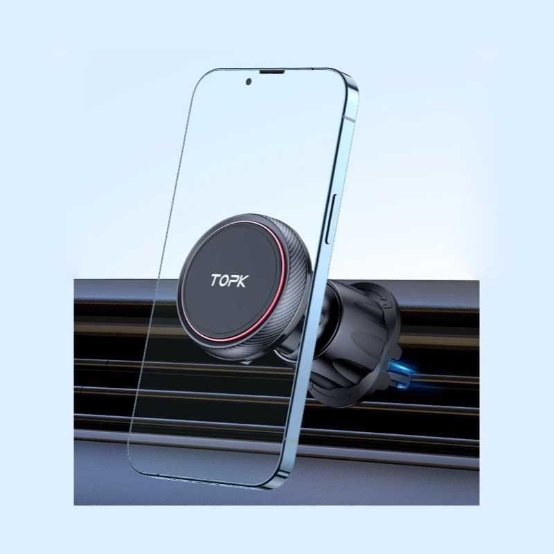 Uchwyt Samochodowy TOPK z Magnesem N52 Haczyk Magnetyczny do Telefonu
