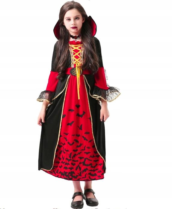 Kostium wampira Kostium na Halloween dla dziewczynek 8-10 lat