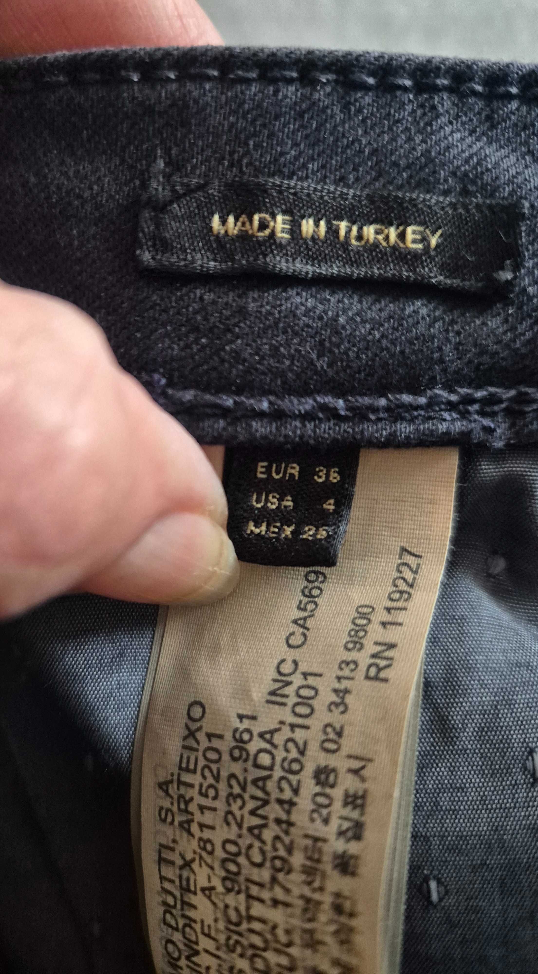 Czarne  spodnie damskie  Massimo Dutti R.38