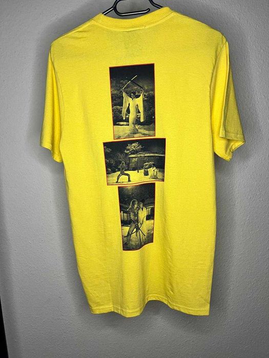 Футболка Жёлтая HUF/KILL BILL с логотипами спереди и сзади