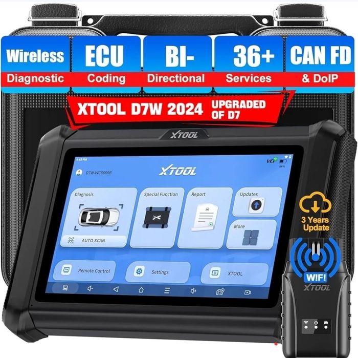 XTOOL D7W skaner OBD2 do diagnostyki systemów, dwukierunkowe sterowani
