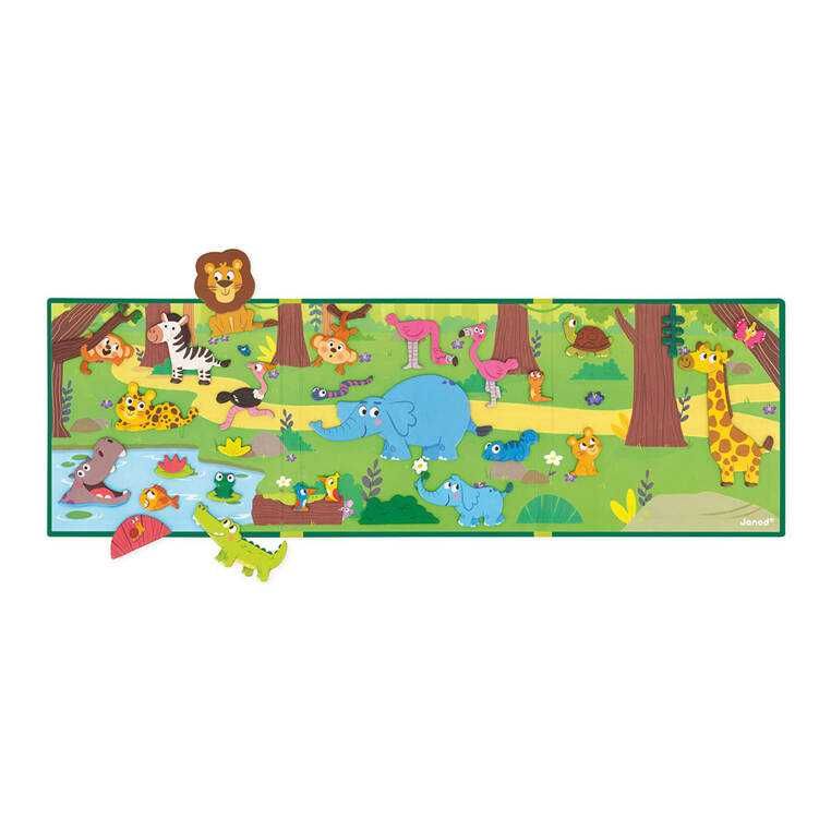 Puzzle magnetyczne Afrykańskie Zwierzęta Magnetistories Janod