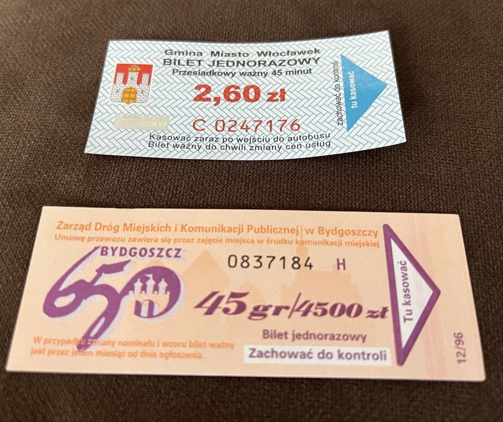Bilety komunikacji miejskiej