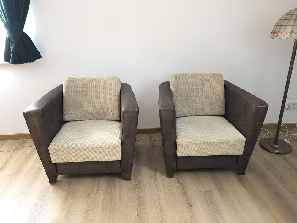 Stylowa sofa rozkladana  i 2 dwa fotele