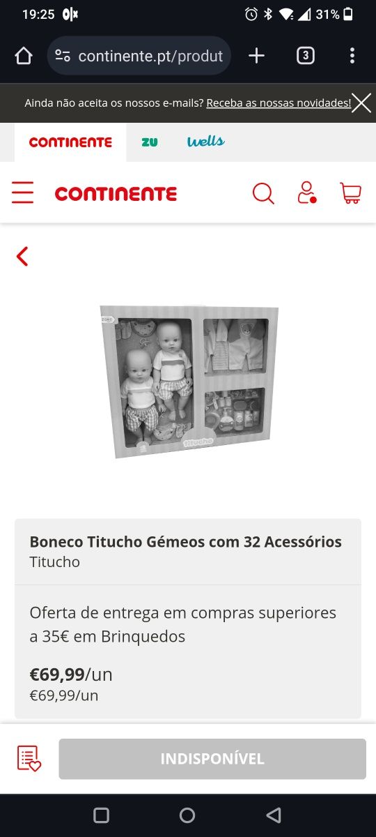 Boneco titucho gémeos com 32 acessórios