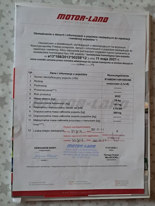 Skuter elektryczny niu