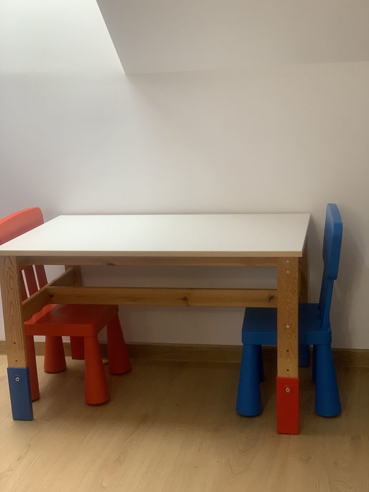 Stoik 60x100 i krzesla ikea dla dzieci