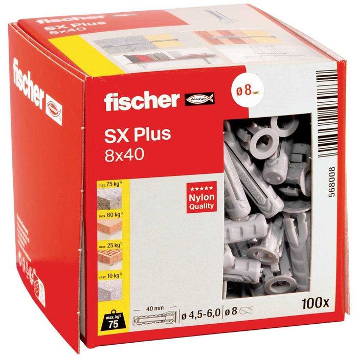 Kołek rozporowy Fischer SX Plus 8mm