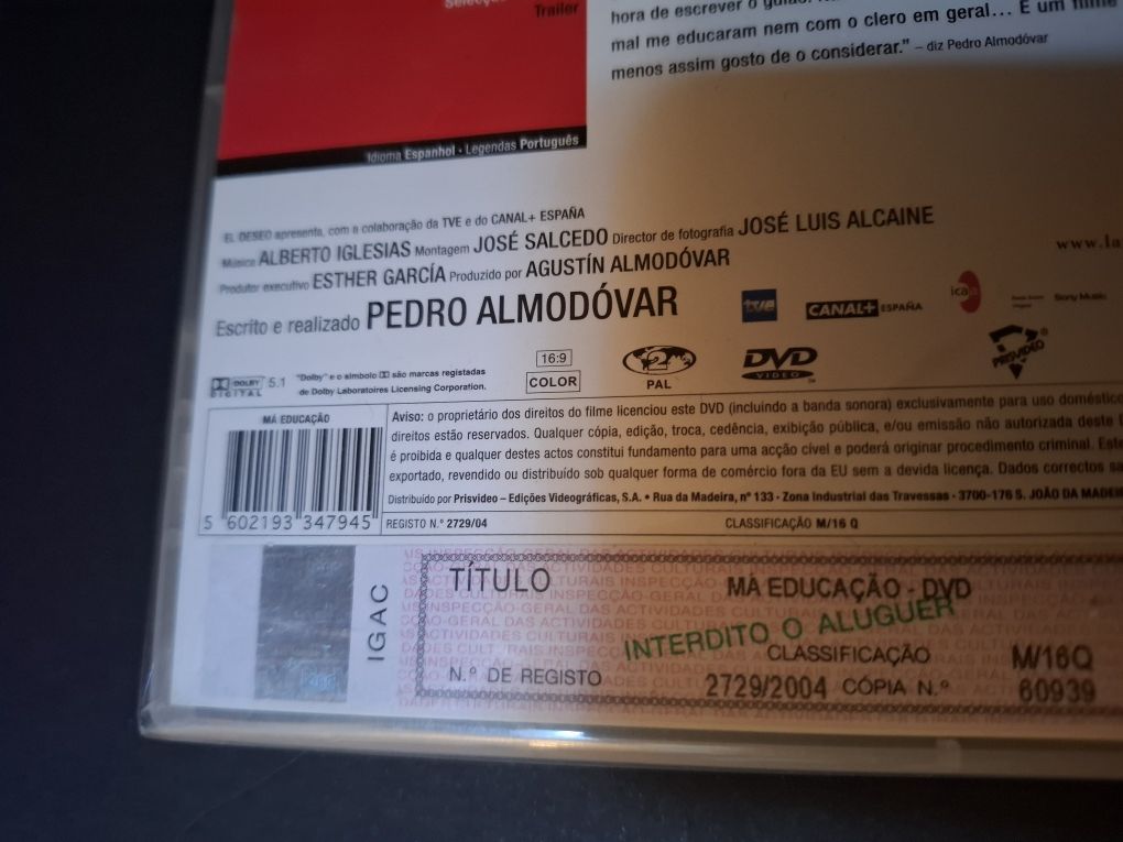 Má Educação - Pedro Almodóvar - cinema espanhol