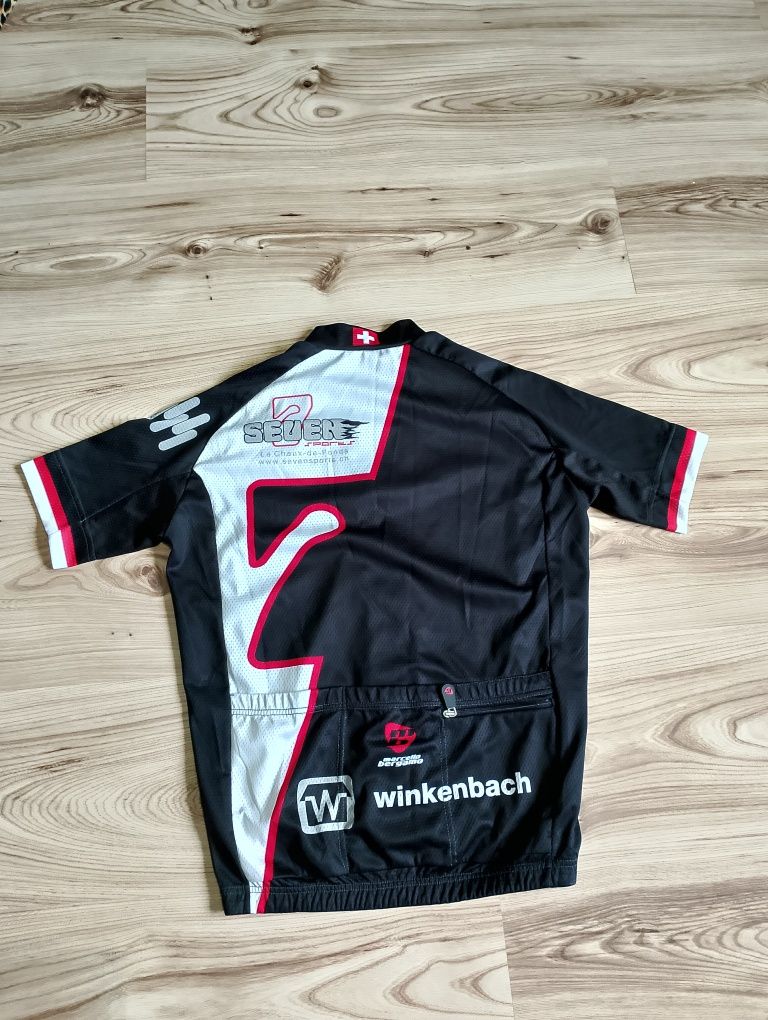Czarna Rozpinana Koszulka Sportowa Rowerowa Honda winkenbach sevenspor