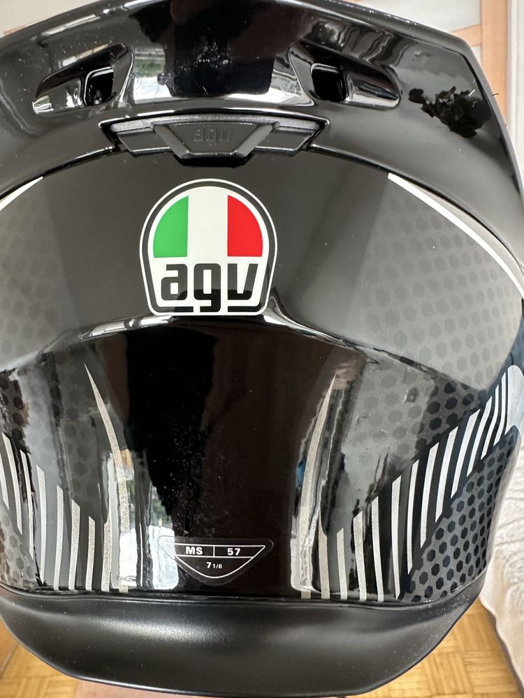 kask AGV K-5 (rozmiar MS / 57 cm) z interkomem Midland BTX2 Pro S