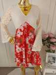 Bonprix koronkowa sukienka Boho w kwiaty  R.S/M
