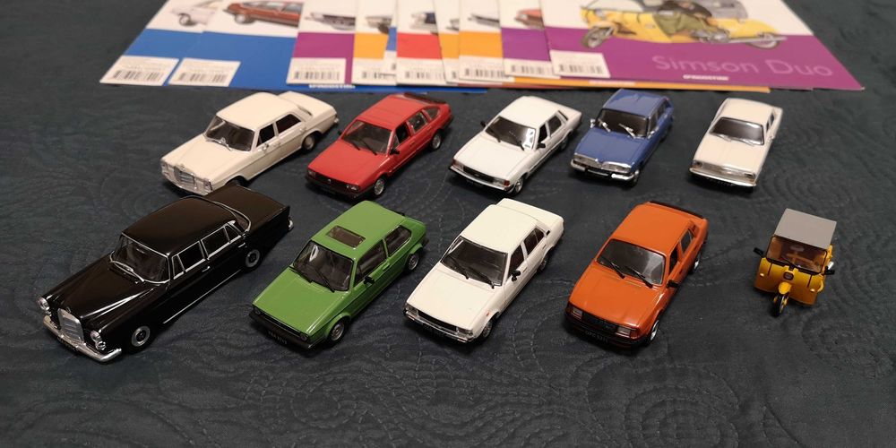 Mercedes W115, W110 Passat, Taunus, Kadett B, Golf I. Simson Duo 1:43