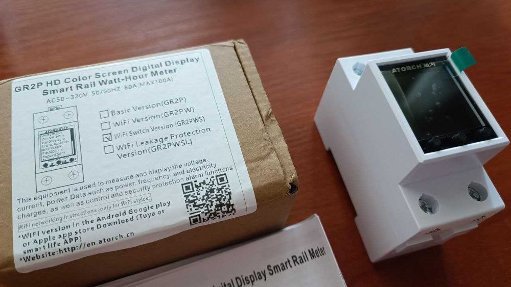 Ваттметр смарт ATORCH GR2PWS wi-fi реле